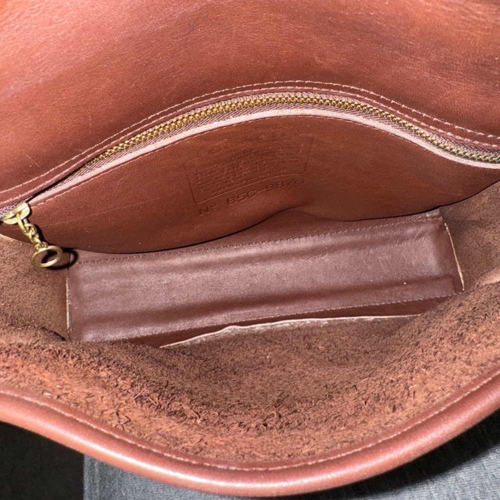 Rare Vintage Coach Court Bag Brown Leather 9870 - Picture 16 of 16